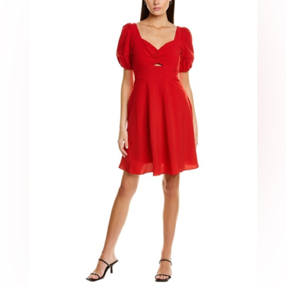 Anthropologie Maison Tara Harper Mini Dress Red